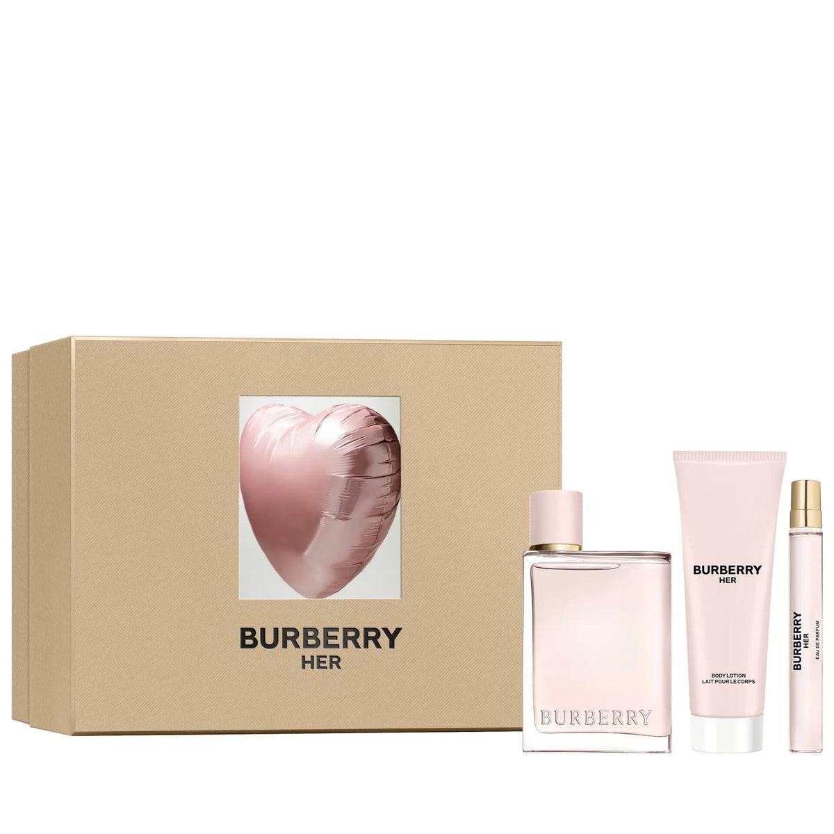 Estuche Burberry Her EDP (W) / 3 Pc SP 100 ml; BL 100 ml; SP 15 ml - 1 - Privé Perfumes Honduras