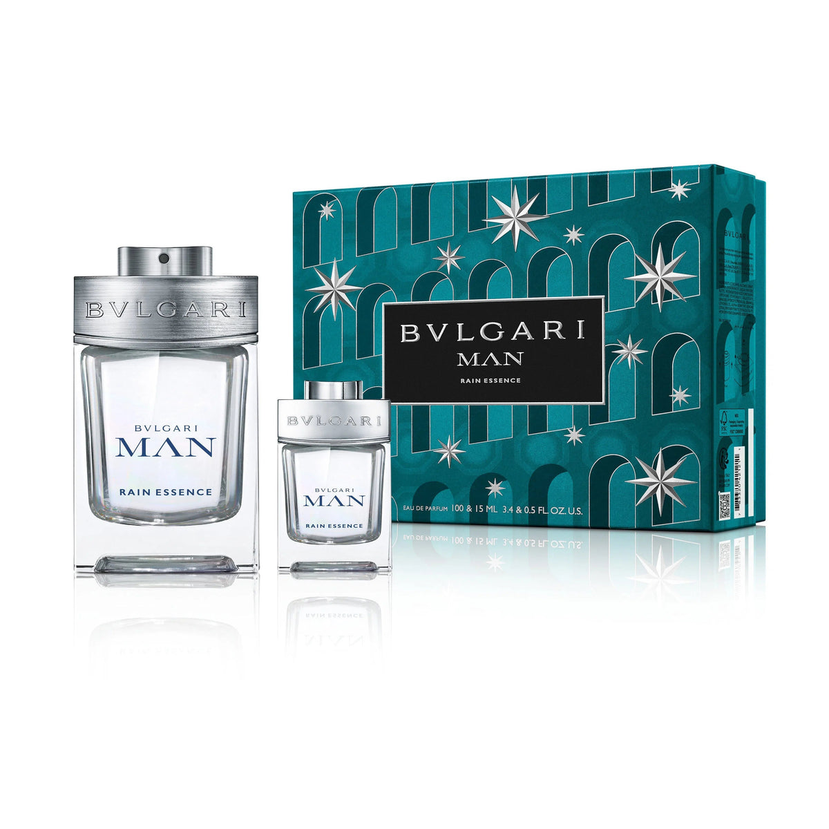 Estuche Bvlgari Man Rain Essence EDP (M) / 2 Pc SP 100 ml; SP 15 ml - 1 - Privé Perfumes Honduras