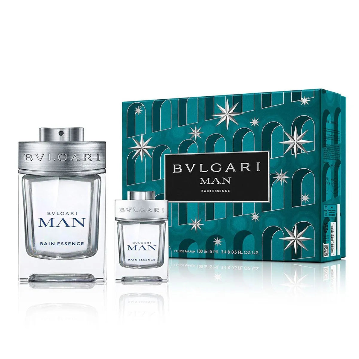 Estuche Bvlgari Man Rain Essence EDP (M) / 2 Pc SP 100 ml; SP 15 ml - 2 - Privé Perfumes Honduras