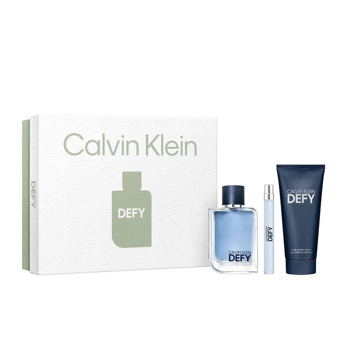 Estuche Calvin Klein Defy EDT (M) / 3 Pc SP 100 ml; SG 100 ml; SP 10 ml - 2 - Privé Perfumes Honduras