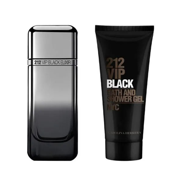Estuche Carolina Herrera 212 VIP Black Elixir EDP (M) / 2 Pc SP 100 ml; SG 100 ml - 2 - Privé Perfumes Honduras