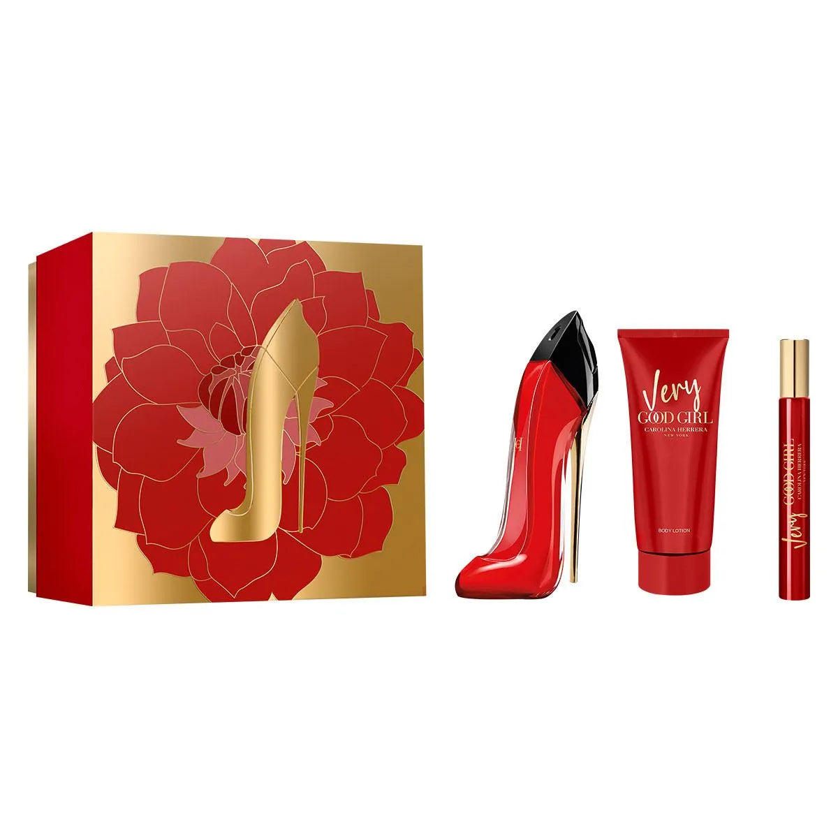 Estuche Carolina Herrera Very Good Girl EDP (W) / 3 Pc SP 80 ml; BL 100 ml; Mini - 2 - Privé Perfumes Honduras