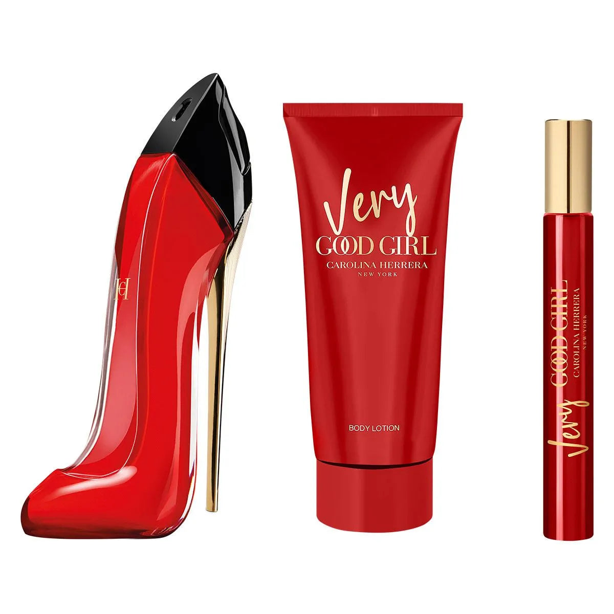 Estuche Carolina Herrera Very Good Girl EDP (W) / 3 Pc SP 80 ml; BL 100 ml; Mini - 3 - Privé Perfumes Honduras
