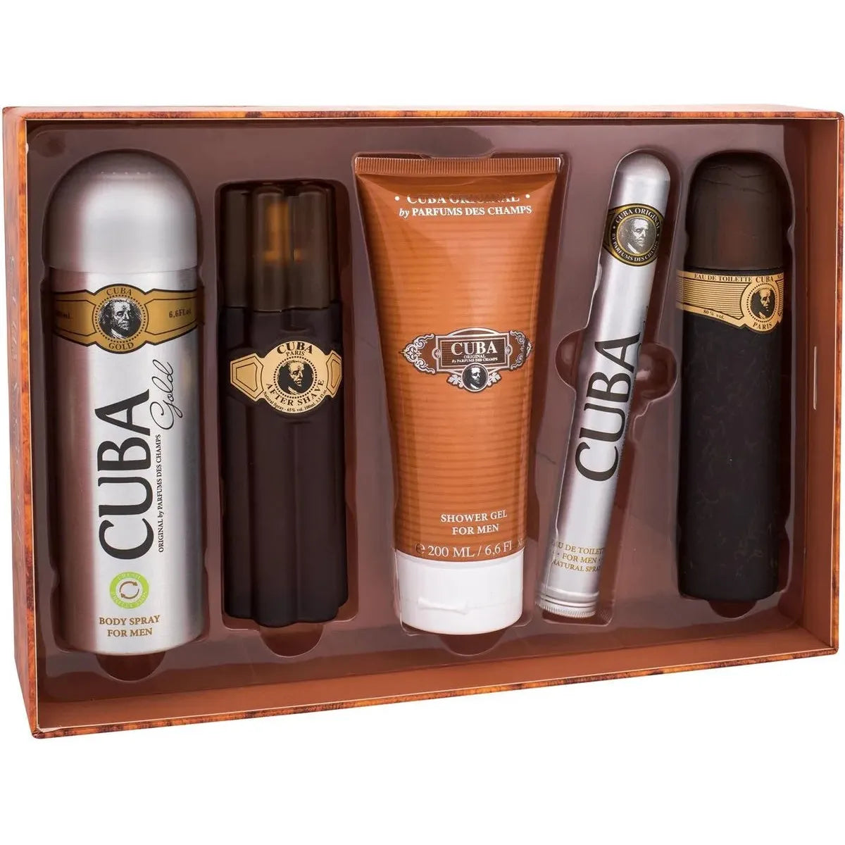 Estuche Cuba Gold Eau de Toilette (M) / 5 Pc SP 100 ml; SP 35 ml; ASB 100 ml; SG 200 ml; BS 200 ml - 2 - Privé Perfumes Honduras