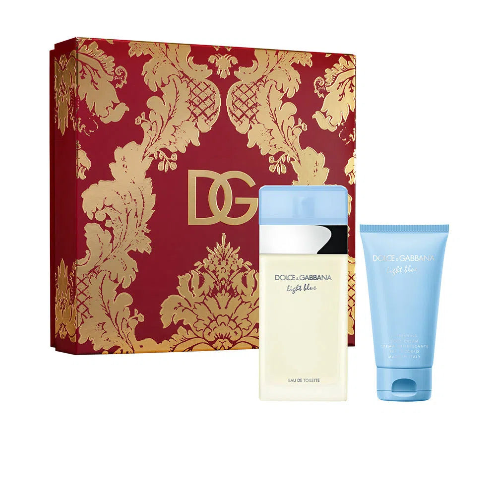 Estuche Dolce&Gabbana Light Blue EDT (W) / 2Pc SP 100 ml; BL 50 ml - 1 - Privé Perfumes Honduras
