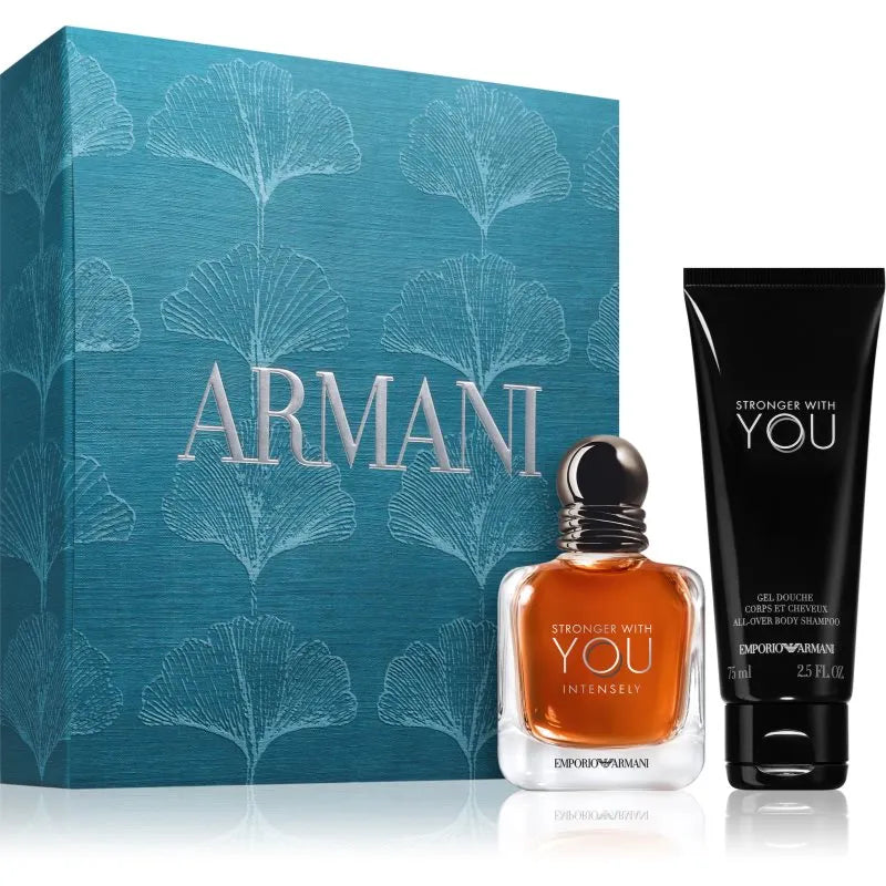 Estuche Emporio Armani Stronger With You Intensely EDP (M) / 2 Pc SP 50 ml; SG 75 ml - 1 - Privé Perfumes Honduras