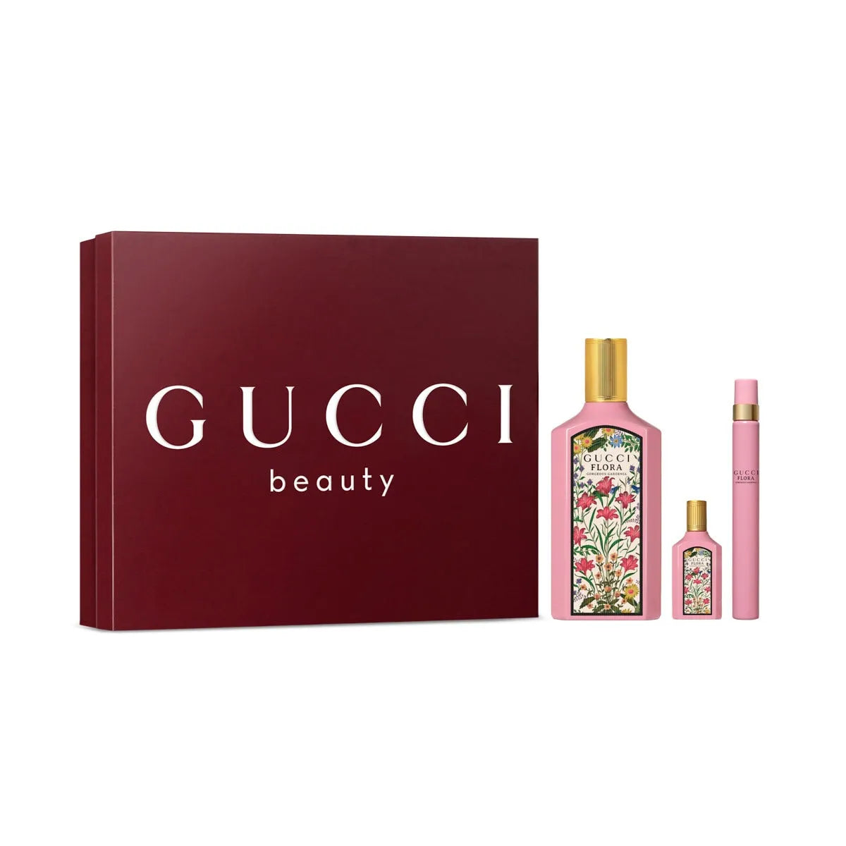Estuche Gucci Flora Gorgeous Gardenia EDP (W) / 3 Pc SP 100 ml; SP 10 ml ; SP 5 ml - 2 - Privé Perfumes Honduras