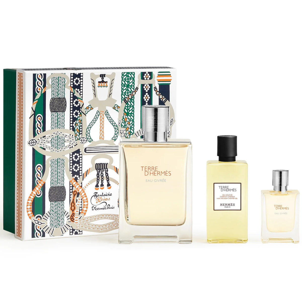 Estuche Hermès Terre d'Hermes Eau Givree EDP (M) / 3 Pc SP 100 ml; Mini 12.5 ml; Gel 80 ml - 2 - Privé Perfumes Honduras
