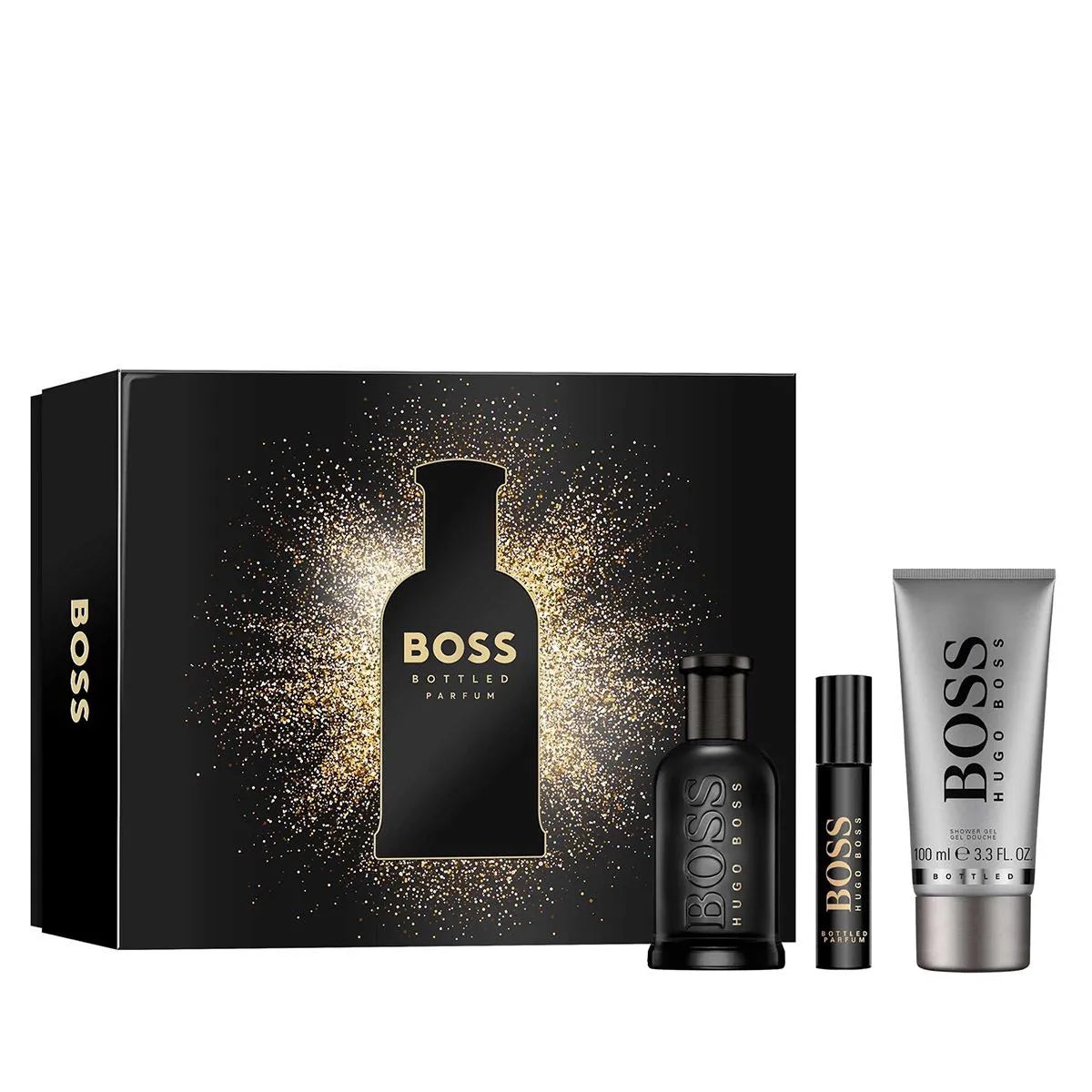 Estuche Hugo Boss Boss Bottled Parfum (M) / 3 Pc SP 100 ml; SG 75 ml; SP 10 ml - 2 - Privé Perfumes Honduras