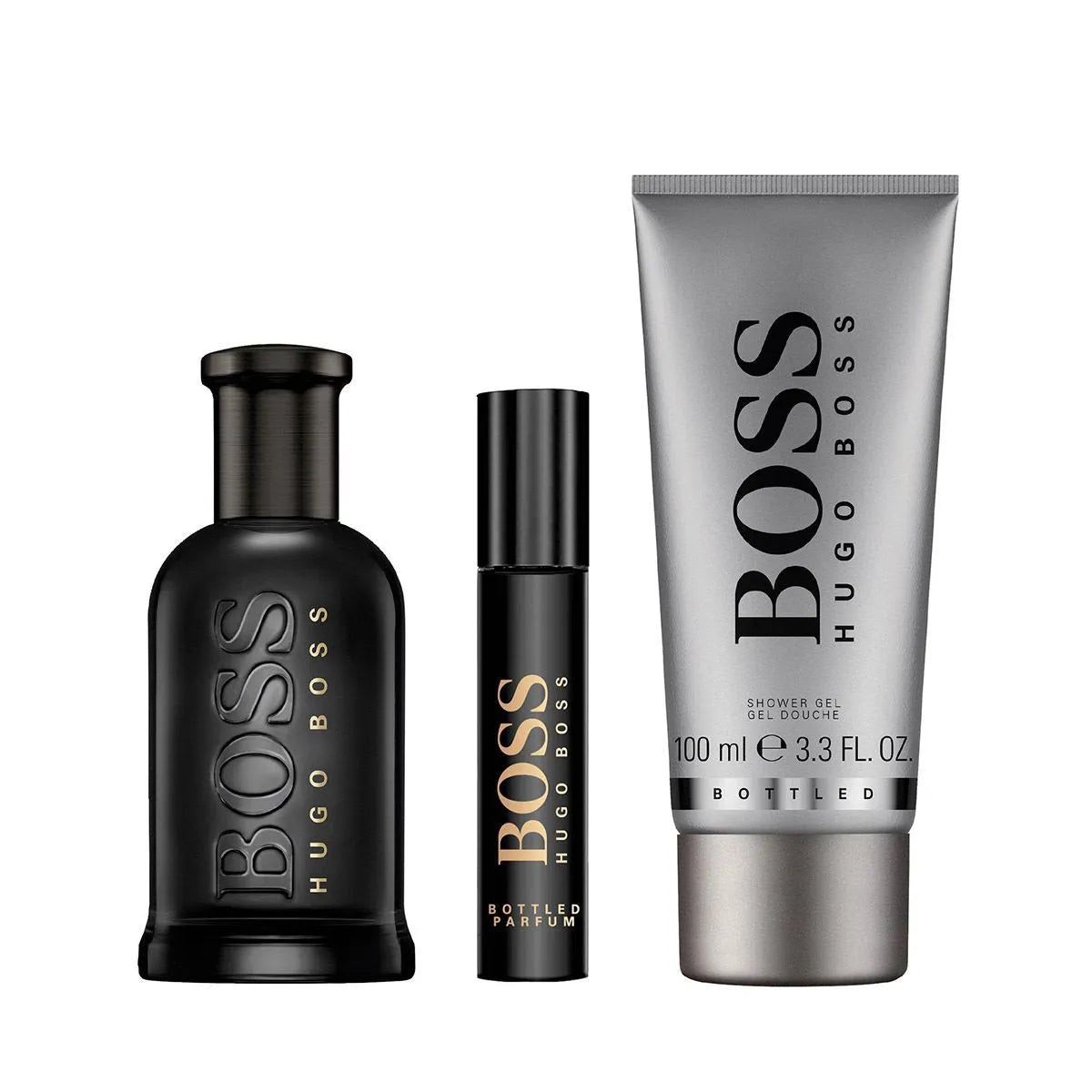 Estuche Hugo Boss Boss Bottled Parfum (M) / 3 Pc SP 100 ml; SG 75 ml; SP 10 ml - 3 - Privé Perfumes Honduras
