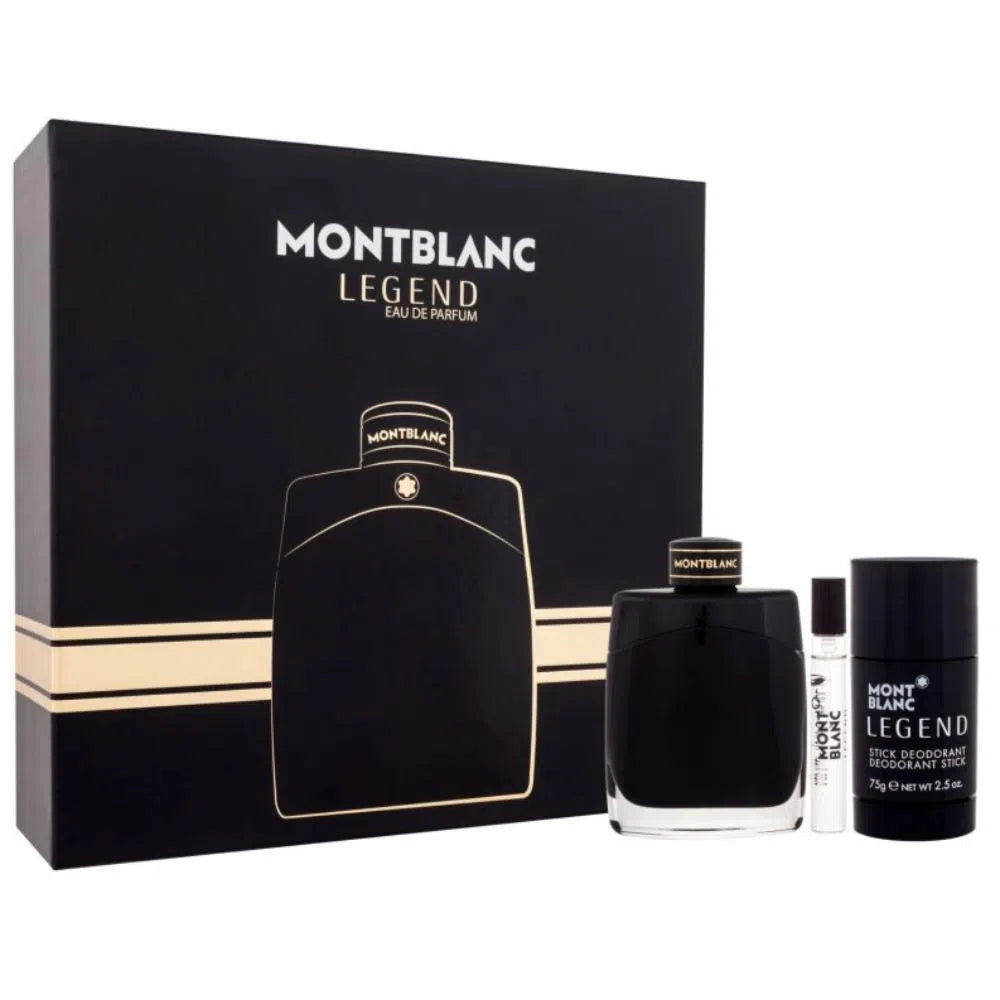 Estuche Montblanc Legend EDP (M) / 3 Pc SP 100 ml; DEO 75 ml; SP 7.5 ml - 1 - Privé Perfumes Honduras