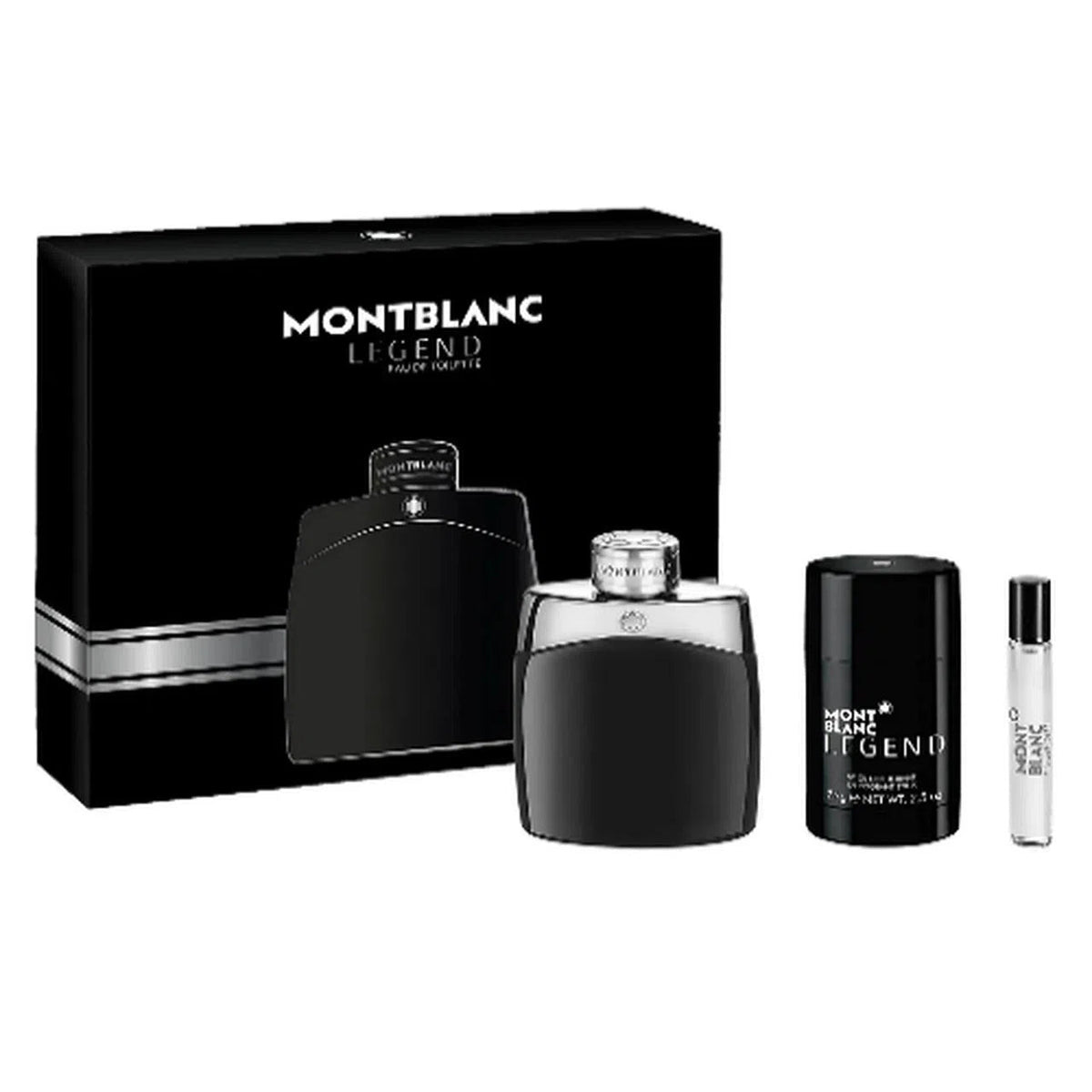 Estuche Montblanc Legend EDT (M) / 3 Pc SP 100 ml; DEO 75 ml; SP 7.5 ml - 1 - Privé Perfumes Honduras