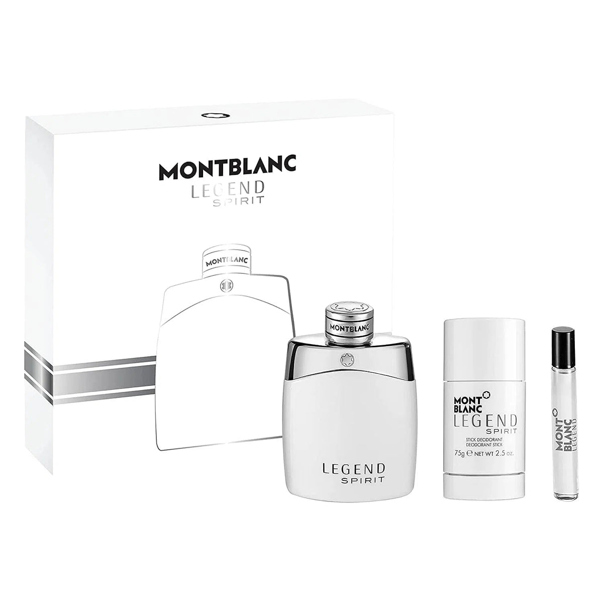 Estuche Montblanc Legend Spirit EDT (M) / 3 Pc SP 100 ml; DEO 75 ml; SP 7.5 ml - 1 - Privé Perfumes Honduras