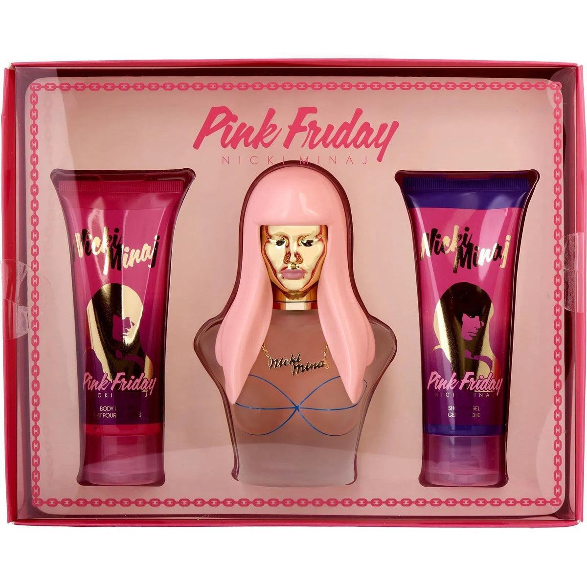 Estuche Nicki Minaj Pink Friday EDP (W) / 3 Pc SP 100ml; BL 120 ml; SG 100 ml - 1 - Privé Perfumes Honduras