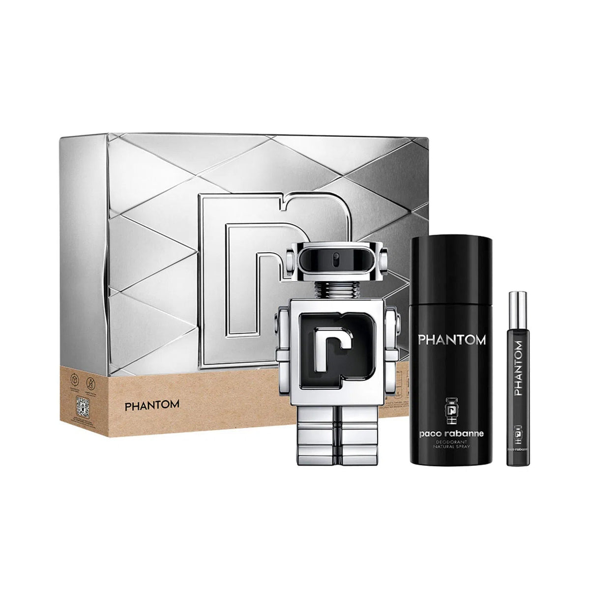Estuche Paco Rabanne Phantom EDT (M) / 3 Pc SP 100 ml; DEO 150 ml; SP 10 ml - 1 - Privé Perfumes Honduras