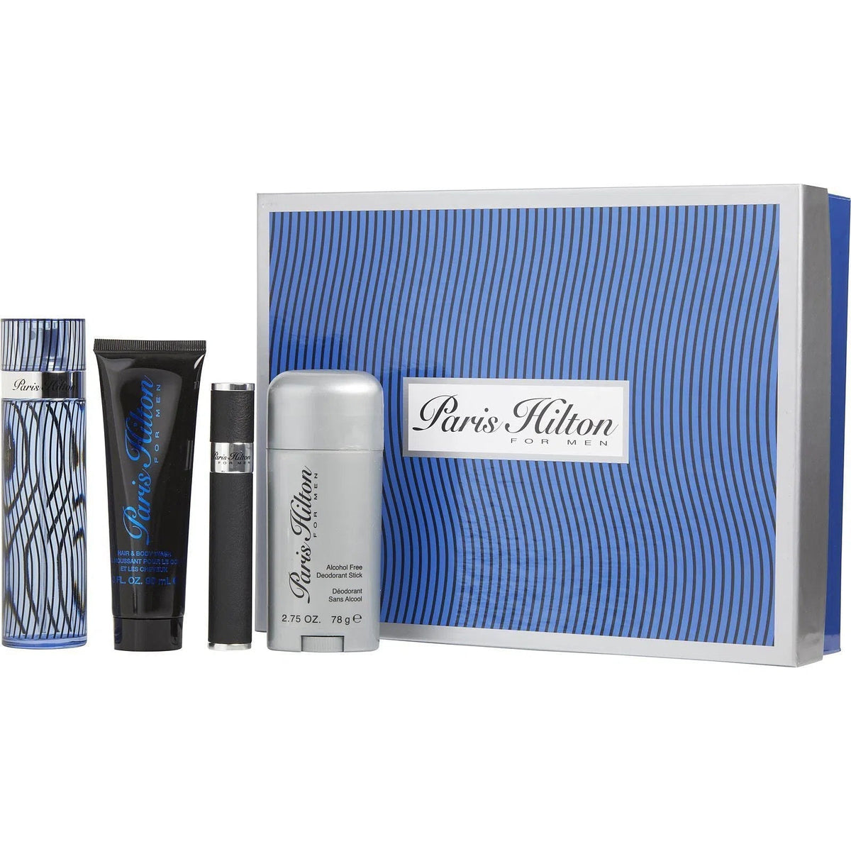 Estuche Paris Hilton EDT (M) / 4 Pc SP 100 ml; DEO 80 ml; SG 90 ml; SP Mini - 2 - Privé Perfumes Honduras