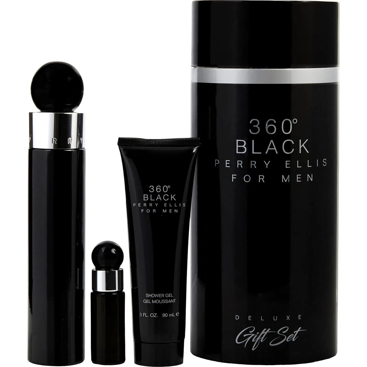 Estuche Perry Ellis 360 Black EDT (M) / 3 Pc SP 100 ml; SG 90 ml; Mini SP 7.5 ml - 2 - Privé Perfumes Honduras