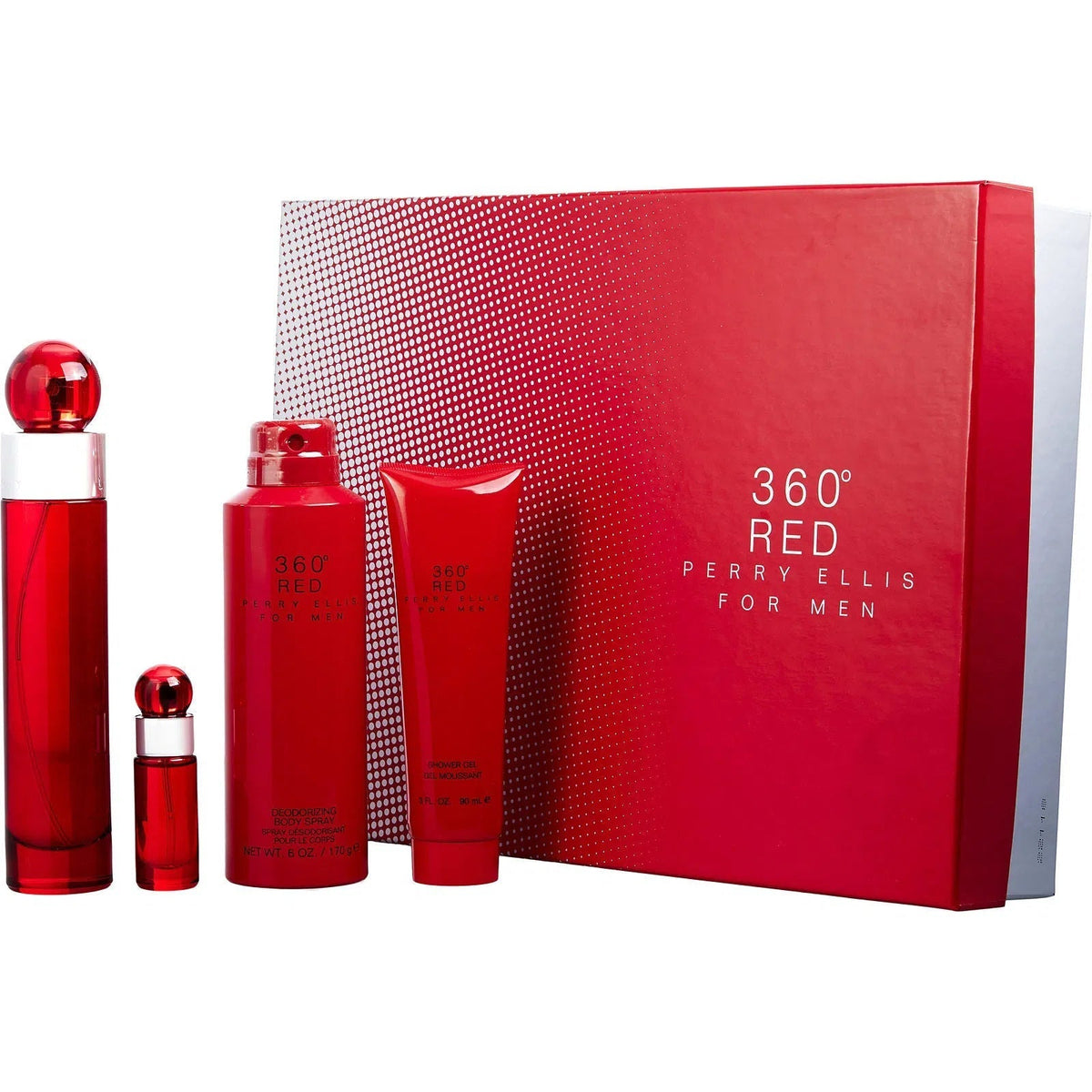Estuche Perry Ellis 360 Red EDT (M) / 4 Pc SP 100 ml; SG 90 ml; DEO 200 ml; Mini SP 7.5 ml - 2 - Privé Perfumes Honduras
