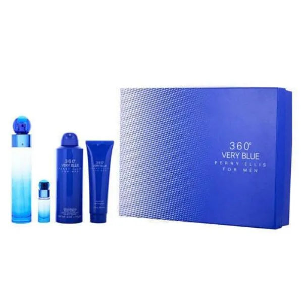 Estuche Perry Ellis 360 Very Blue EDT (M) / 3 Pc SP 100 ml; BS 200 ml; SG 90 ml; Mini - 2 - Privé Perfumes Honduras