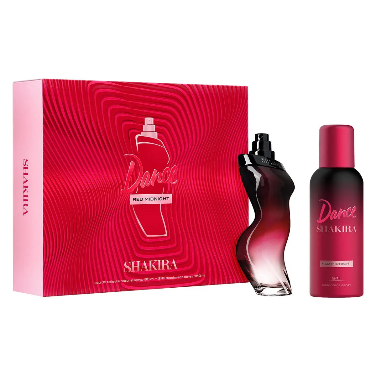 Estuche Shakira Dance Red Midnight EDT (W) / 2 Pc SP 80 ml; DEO - 1 - Privé Perfumes Honduras