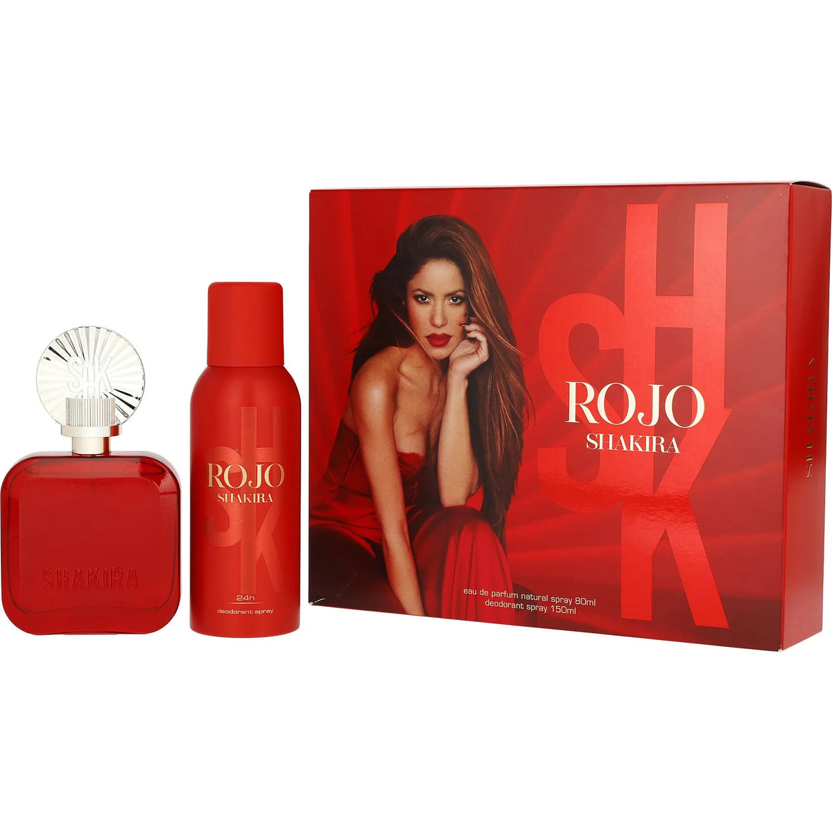 Estuche Shakira Rojo EDP (W) / 2 Pc SP 80 ml; DEO 150 ml - 1 - Privé Perfumes Honduras