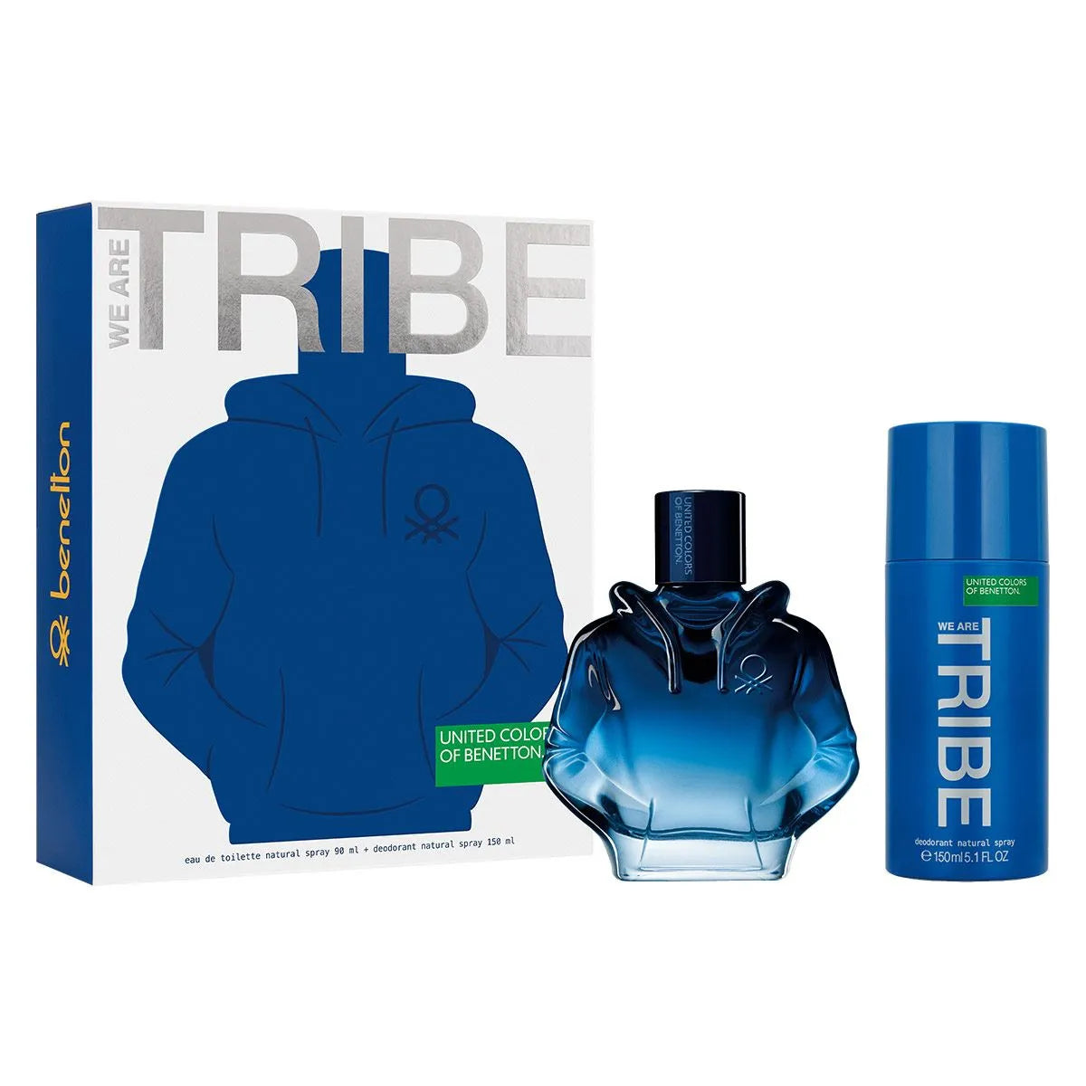 Estuche United Colors of Benetton We Are Tribe EDT (M) / 2 Pc SP 90 ml; DEO 150 ml - 2 - Privé Perfumes Honduras