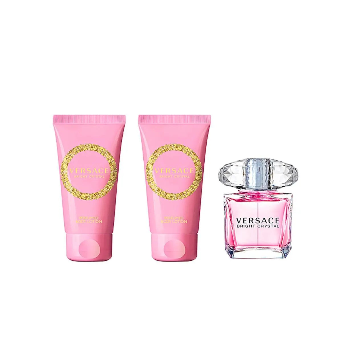 Estuche Versace Bright Crystal EDT (W) / 4 Pc SP 90 ml; SG 100 ml; BL 100 ml; Clutch - 3 - Privé Perfumes Honduras