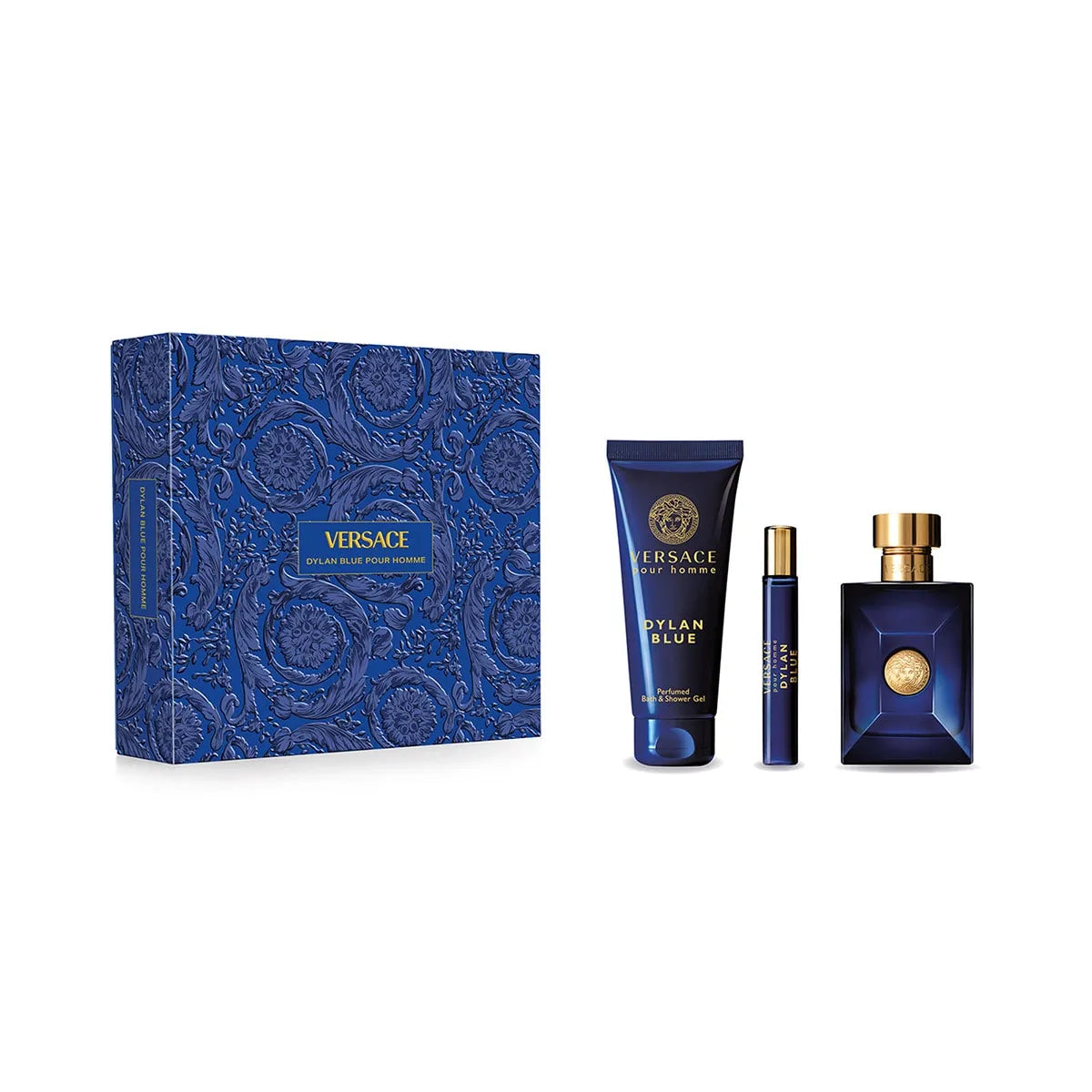 Estuche Versace Dylan Blue EDT (M) / 3 Pc SP 100 ml; Mini 10 ml; SG 150 ml - 3 - Privé Perfumes Honduras