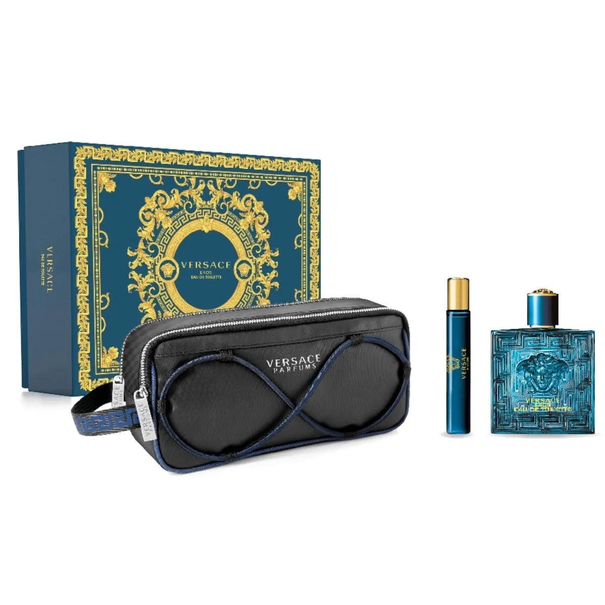 Estuche Versace Eros EDT (M) / 3 Pc SP 100 ml; SP 10 ml; Pouch - 2 - Privé Perfumes Honduras