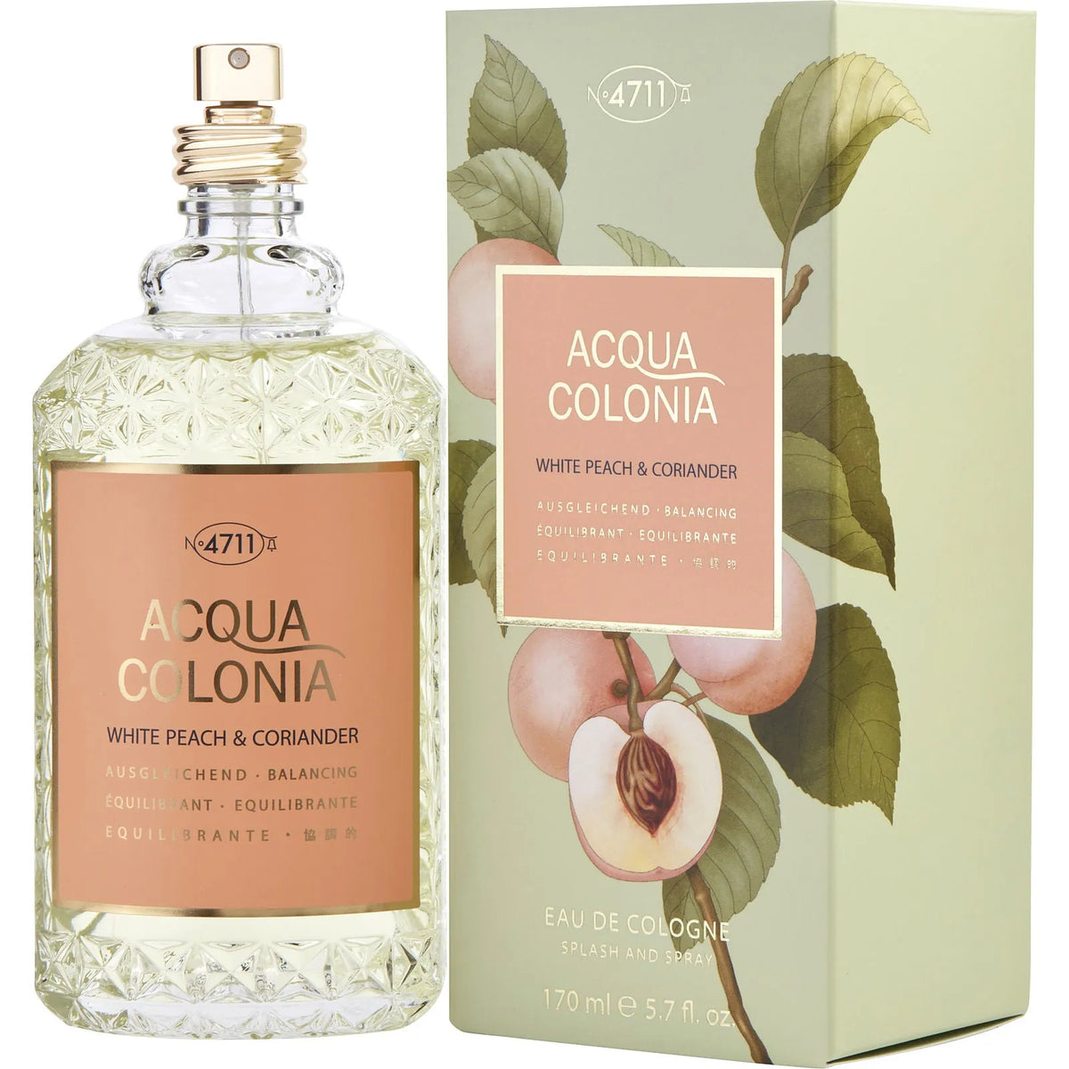 4711 Acqua Colonia White Peach & Coriander EDC (U) - 2 - Privé Perfumes Honduras
