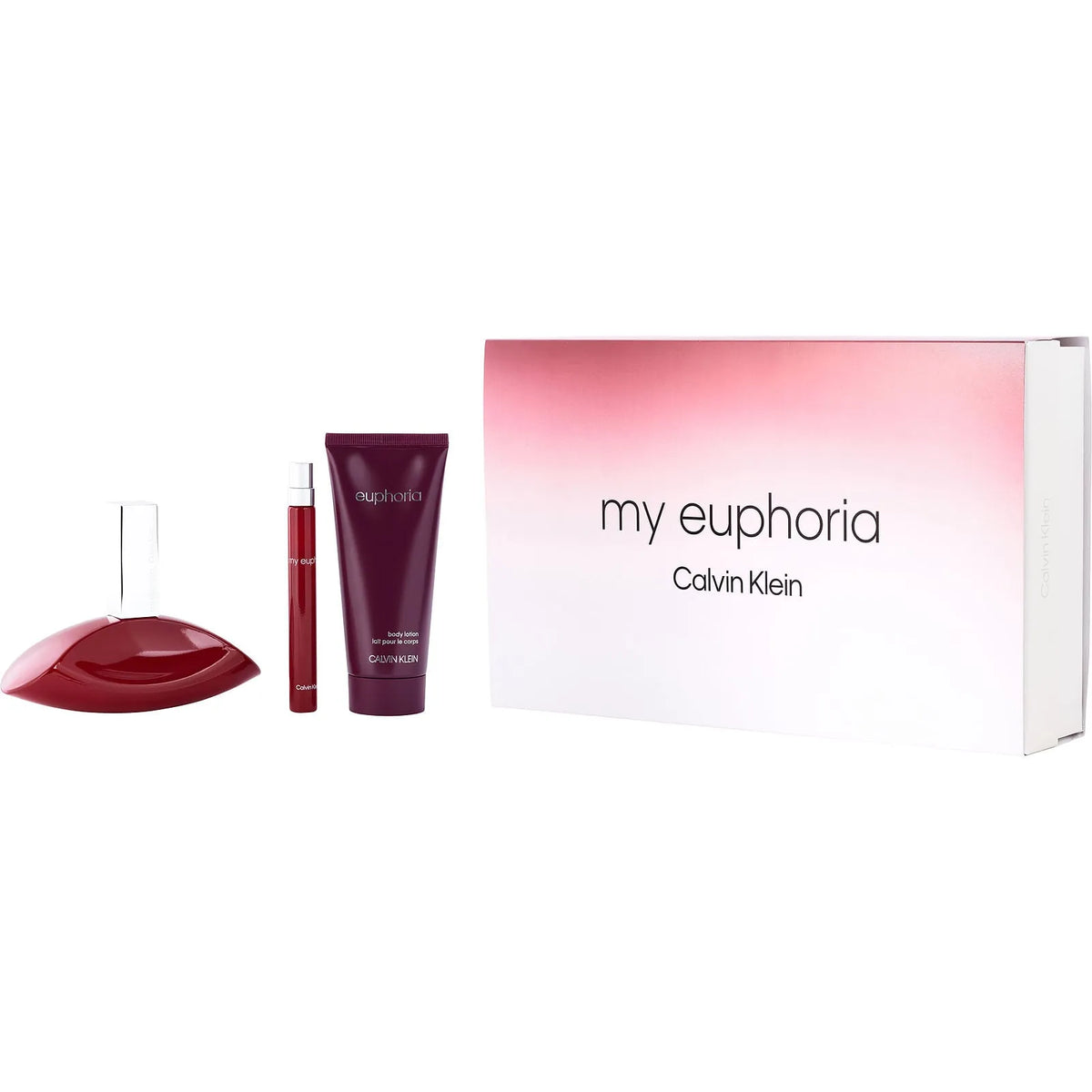 Estuche Calvin Klein My Euphoria EDP (W) / 3 Pc SP 100 ml; Mini SP 10 ml; BL 100 ml - 1 - Privé Perfumes Honduras