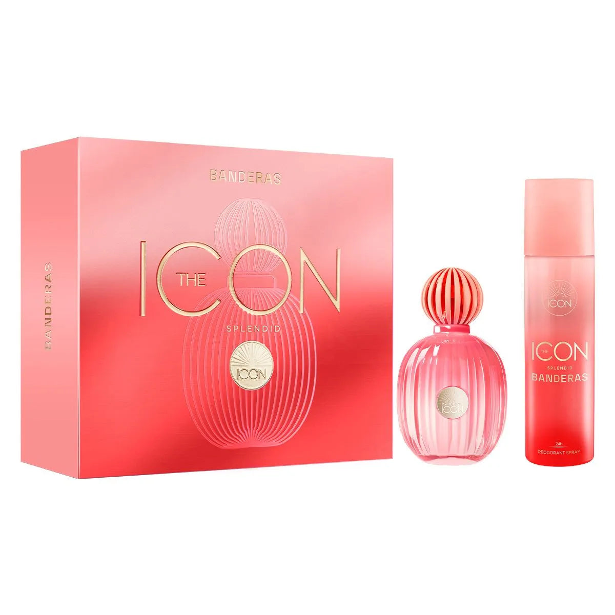 Estuche Antonio Banderas The Icon Splendid EDP (W) / 2 Pc SP 100 ml; DEO 150 ml - 2 - Privé Perfumes Honduras
