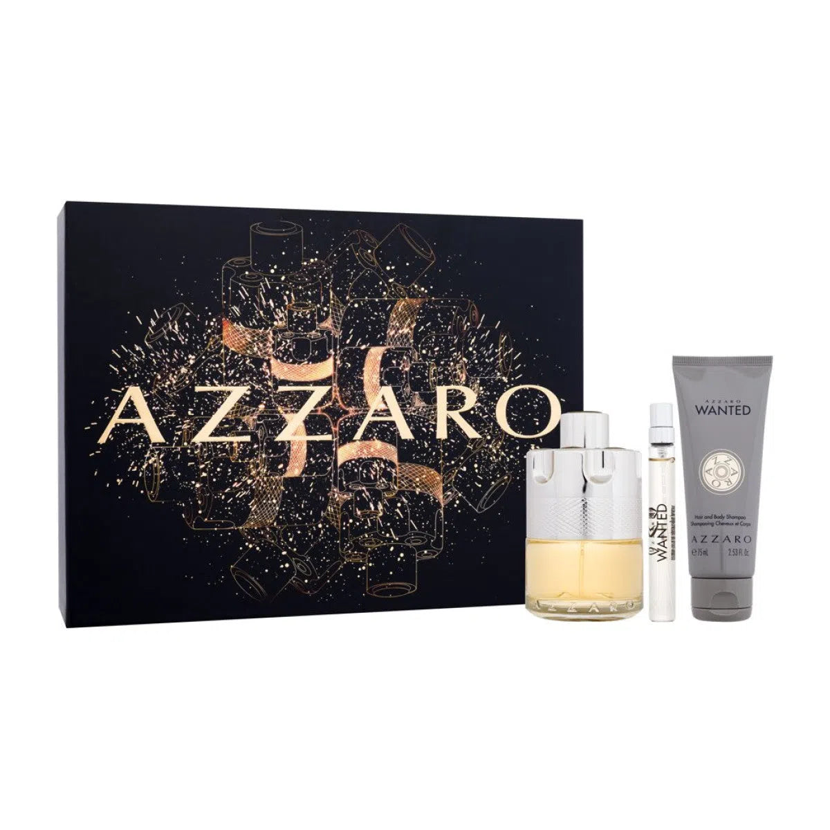 Estuche Azzaro Wanted EDT (M) / 3 PC SP 100 ml; SG 75 ml; SP 10 ml - 1 - Privé Perfumes Honduras