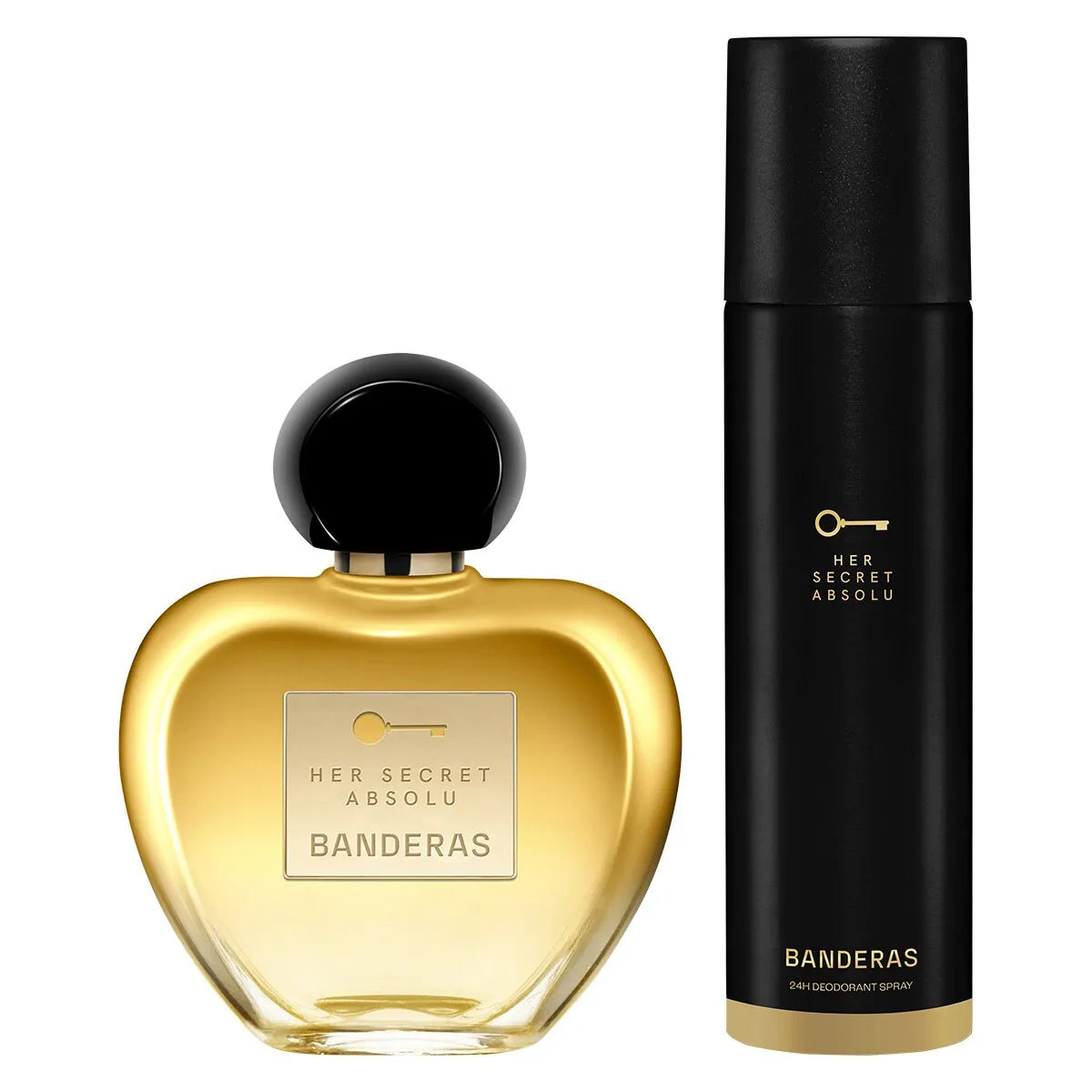 Estuche Banderas Her Secret Absolu EDP (W) / 2 Pc SP 80 ml; Deo - 3 - Privé Perfumes Honduras