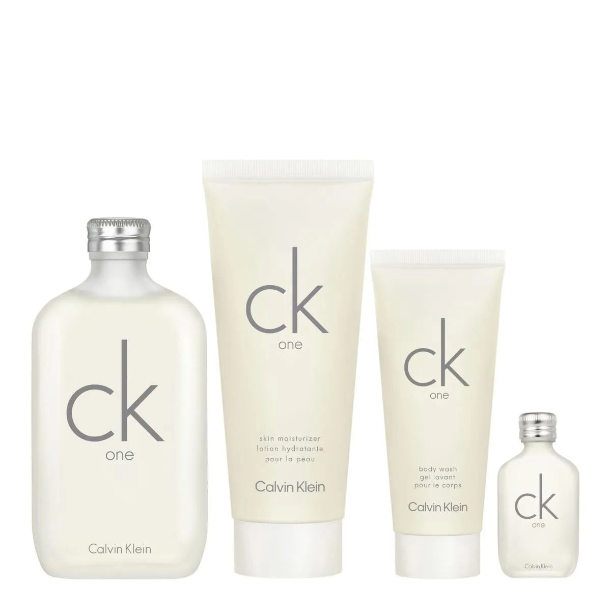 Estuche Calvin Klein CK One EDT (U) / 4 Pc SP 200 ml; BL 200 ml; SG 100 ml; TS 15 ml - 3 - Privé Perfumes Honduras