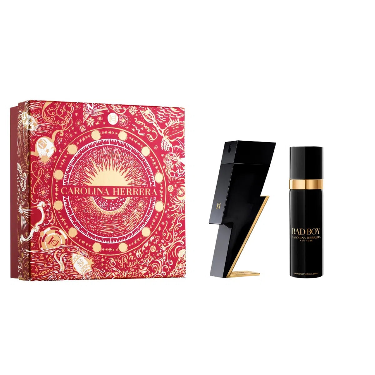 Estuche Carolina Herrera Bad Boy EDT (M) / 2 Pc 100 ml; DEO Spray 100 ml - 1 - Privé Perfumes Honduras