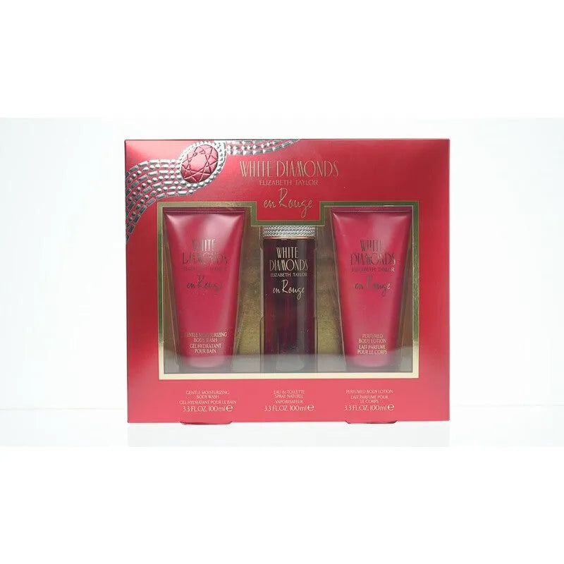 Estuche Elizabeth Taylor White Diamond En Rouge EDT (W) / 3 Pc SP 100 ml; BW 100 ml; BL 100 ml - 2 - Privé Perfumes Honduras