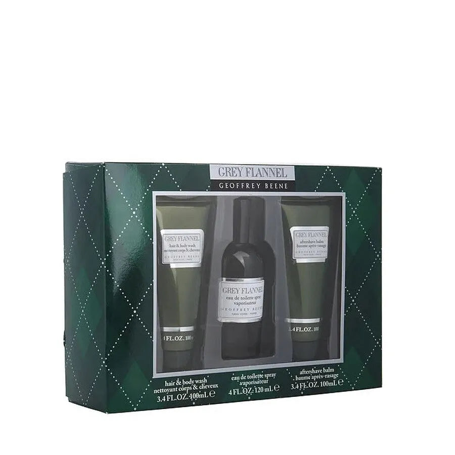 Estuche Geoffrey Beene Grey Flannel EDT (M) / 3 Pc SP 120 ml; SG 100 ml; AS 100 ml - 2 - Privé Perfumes Honduras