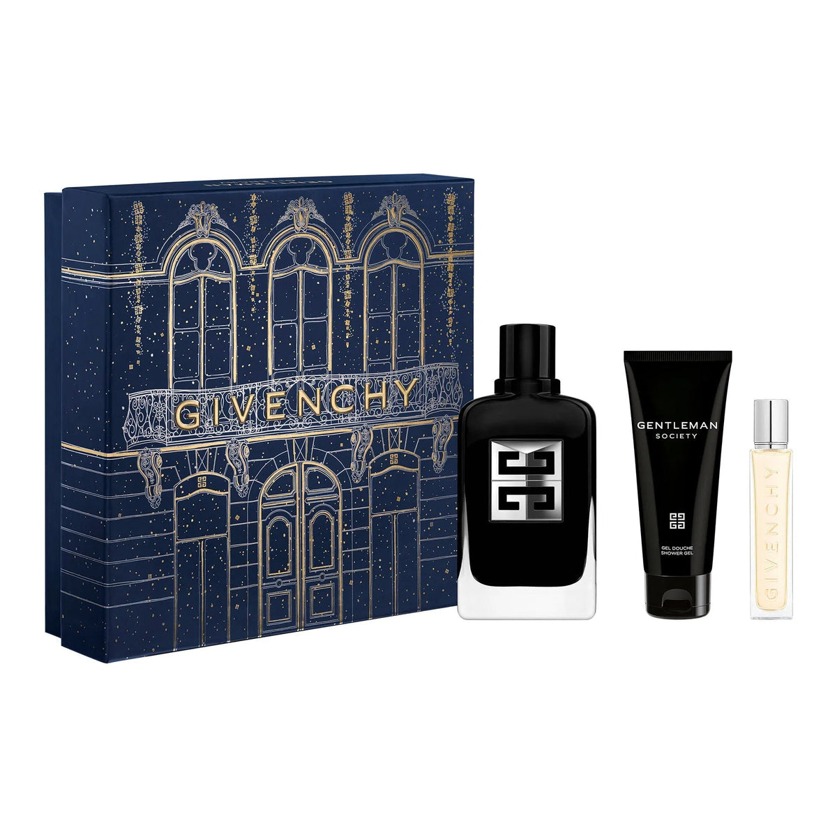 Estuche Givenchy Gentleman Society EDP (M) / 3 Pc SP 100 ml; SG 75 ml; SP 12.5 ml - 1 - Privé Perfumes Honduras