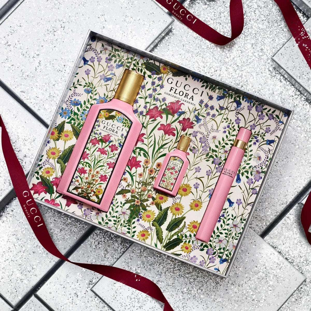 Estuche Gucci Flora Gorgeous Gardenia EDP (W) / 3 Pc SP 100 ml; SP 10 ml ; SP 5 ml - 5 - Privé Perfumes Honduras