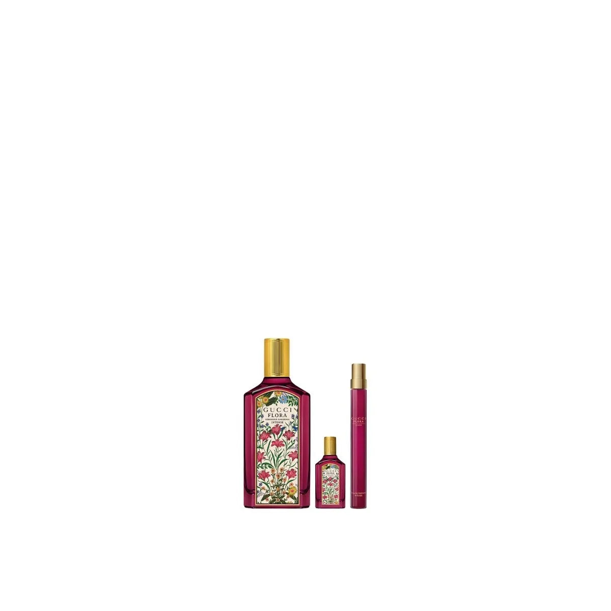 Estuche Gucci Flora Gorgeous Gardenia Intense Parfum (W) / 3 Pc SP 100 ml; PS 10 ml; Mini SP 5 ml - 3 - Privé Perfumes Honduras