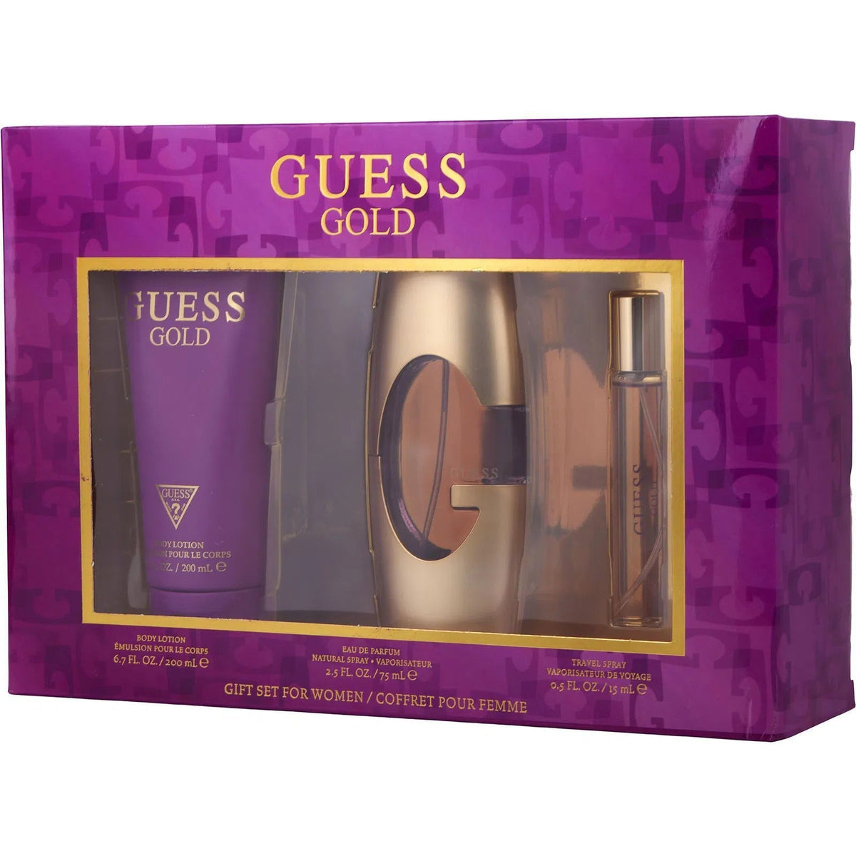 Estuche Guess Gold EDP (W) / 3 Pc SP 75 ml; BL 200 ml; SP 15 ml - 2 - Privé Perfumes Honduras
