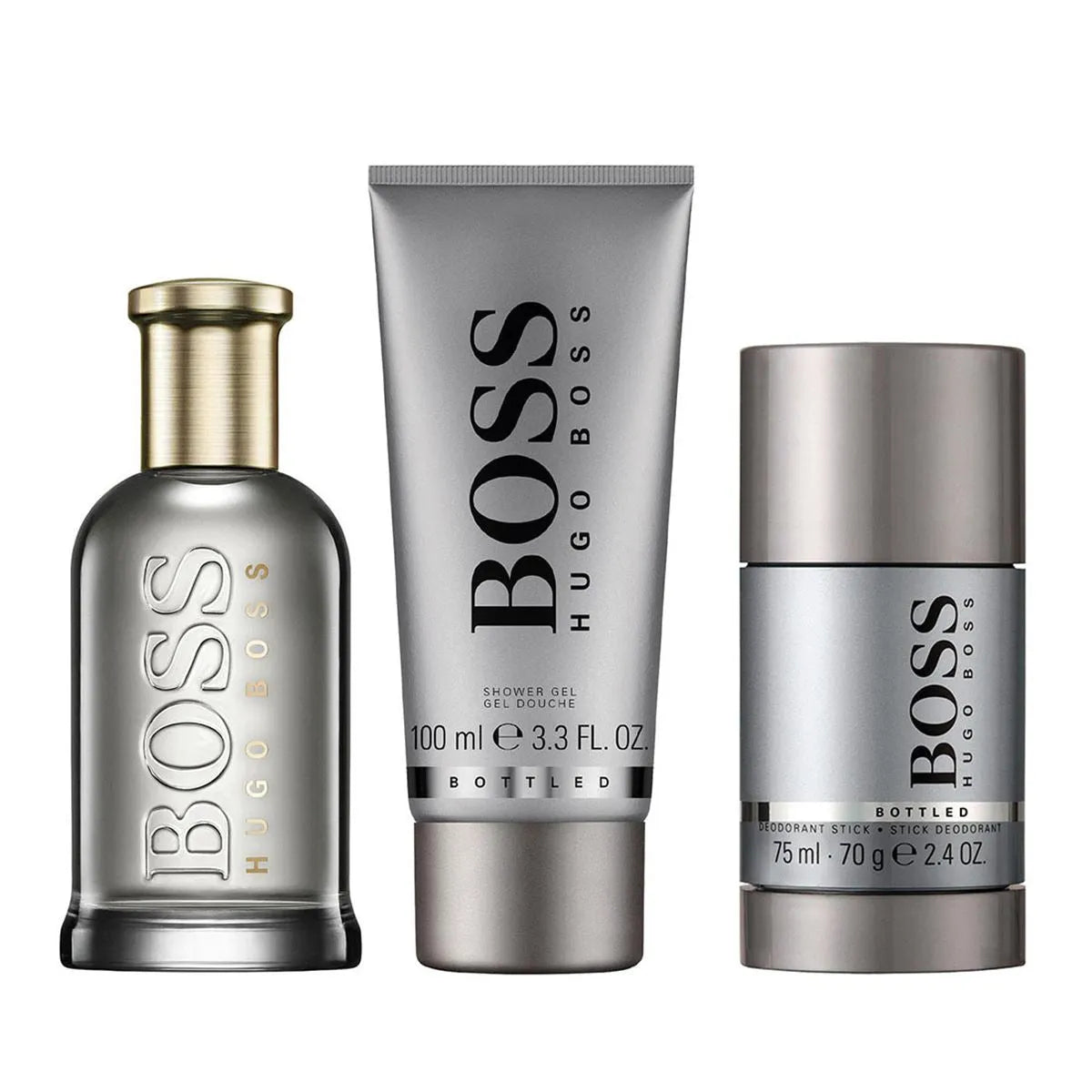 Estuche Hugo Boss Boss Bottled EDP (M) / 3 Pc SP 100 ml; SG 100 ml; DEO - 3 - Privé Perfumes Honduras