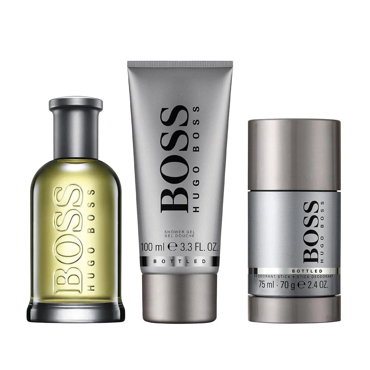 Estuche Hugo Boss Boss Bottled EDT (M) / 3 Pc SP 100 ml; SG 100 ml; DEO - 3 - Privé Perfumes Honduras