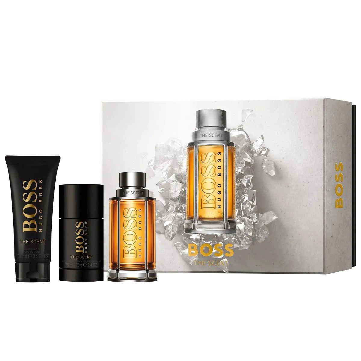 Estuche Hugo Boss Boss The Scent EDT (M) / 3 Pc SP 100 ml; SG 100 ml; DEO - 2 - Privé Perfumes Honduras