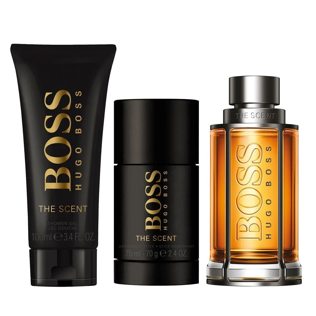 Estuche Hugo Boss Boss The Scent EDT (M) / 3 Pc SP 100 ml; SG 100 ml; DEO - 3 - Privé Perfumes Honduras