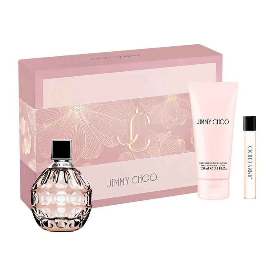 Estuche Jimmy Choo Jimmy Choo EDP (W) / 3 Pc SP 100 ml; Mini SP 7.5 ml; BL 100 ml - 1 - Privé Perfumes Honduras