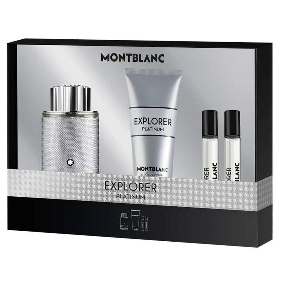 Estuche Montblanc Explorer Platinum EDP (M) / 4 Pc SP 100 ml; SG 100 ml; Mini SP 7.5 ml; Mini SP 7.5 ml - 1 - Privé Perfumes Honduras