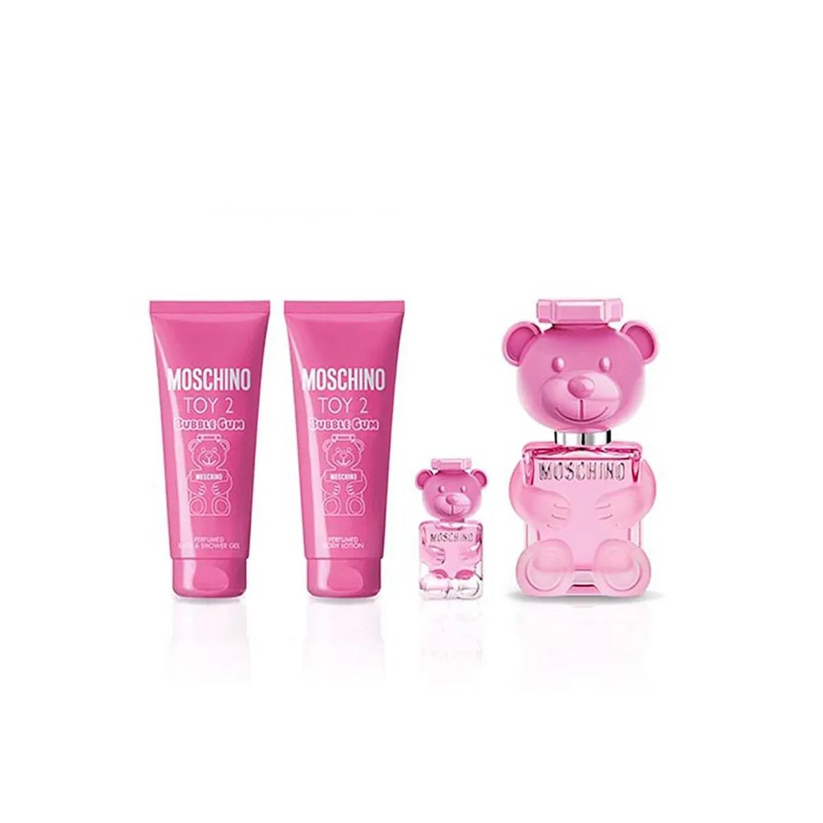 Estuche Moschino Toy 2 Bubble Gum EDT (W) / 4Pc SP 100 ml; BL 100 ml; SG 100 ml; SP 5 ml - 3 - Privé Perfumes Honduras