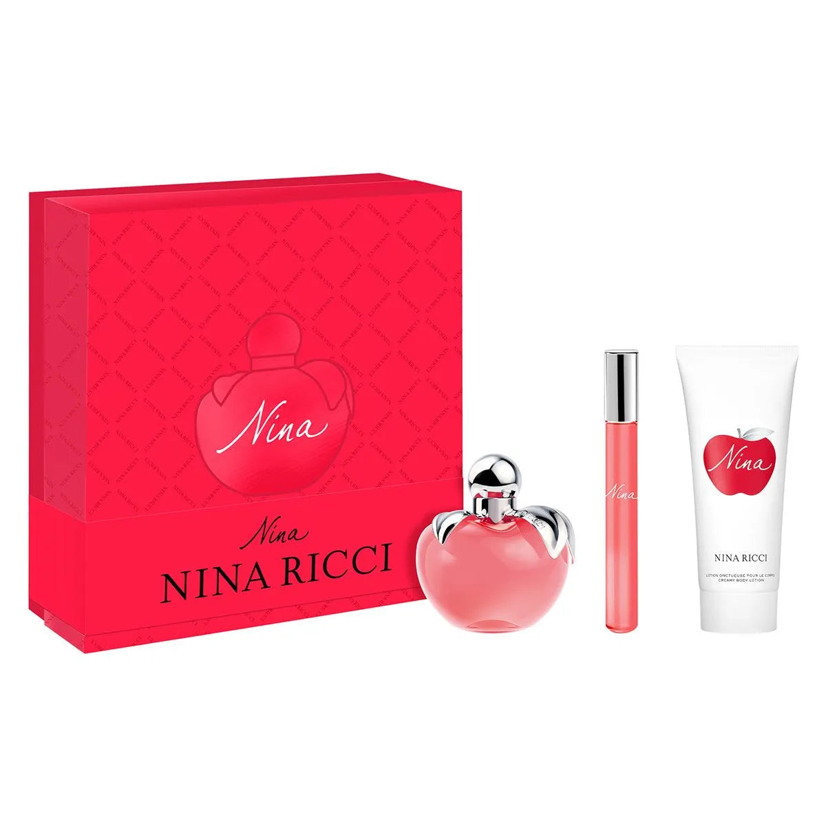 Estuche Nina Ricci Nina EDT (W) / 3 Pc SP 80 ml; BL 100 ml; Roller - 2 - Privé Perfumes Honduras